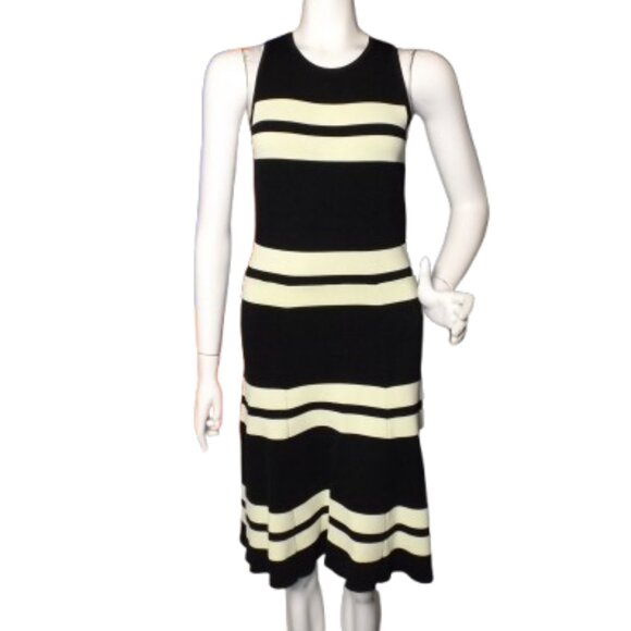 A.L.C. Dress, S, Pippa, Black/Yellow, F&F, Sleeveless, Striped, Small Flaws - Picture 1 of 12